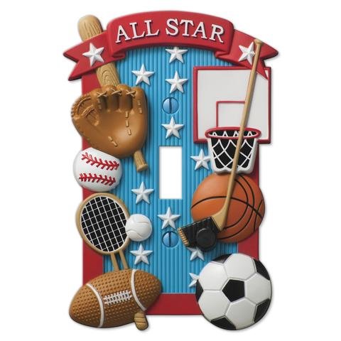 Latest Sports-Themed Wallplates to Try in Kids’ Rooms