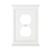 Mantel White Composite - 1 Duplex Wallplate
