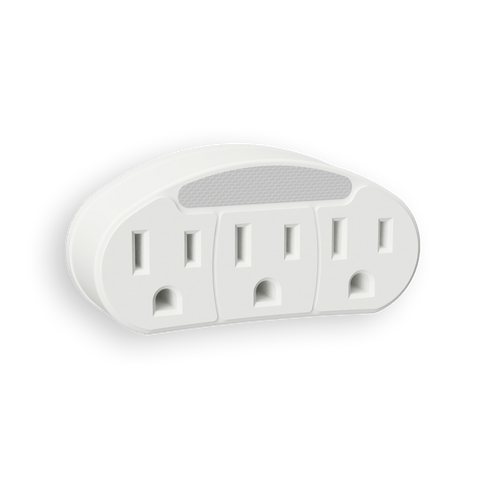 3 Outlet Neon Automatic Night Light - Wallplate Warehouse NL - OTAD - W 070686771525 Night Lights