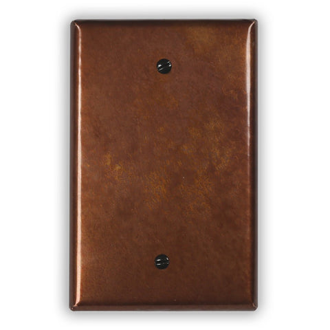 Antique Copper - 1 Blank Wallplate - Wallplate Warehouse ANTQCOP1B 819332020170 1 Blank