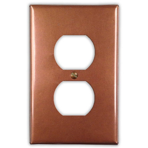 Antique Copper - 1 Duplex Wallplate - Wallplate Warehouse ANTQCOP1D 819332020156 1 Duplex
