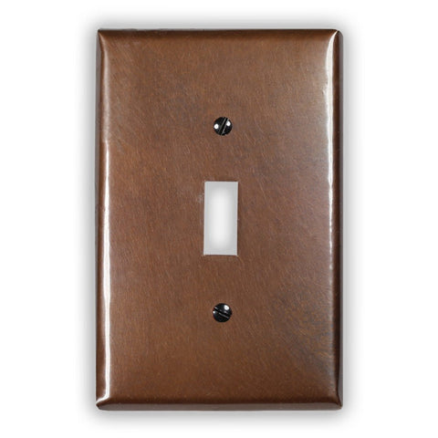 Antique Copper - 1 Toggle Wallplate - Wallplate Warehouse ANTQCOP1T 819332020002 1 Toggle