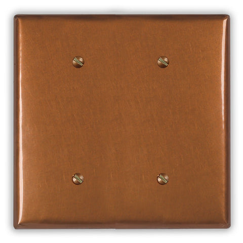 Antique Copper - 2 Blank Wallplate - Wallplate Warehouse ANTQCOP2B 819332020187 2 Blank