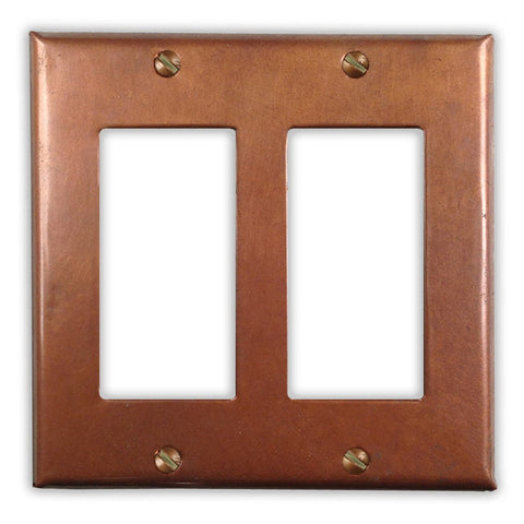 Antique Copper - 2 Rocker Wallplate - Wallplate Warehouse ANTQCOP2R 819332020064 2 Rocker