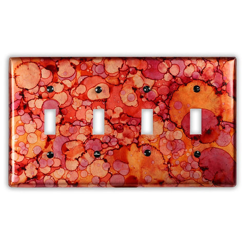Autumn Copper - 4 Toggle Wallplate - Wallplate Warehouse AUTMCOP4T 819332020279 4 Toggle