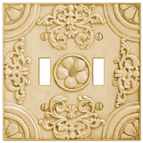 Canterbury Resin - 2 Toggle Wallplate - Wallplate Warehouse 8352TTAW 070686575673 2 Toggle