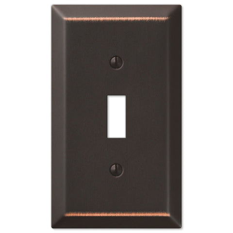 Century Aged Bronze Steel - 1 Toggle Wallplate - Wallplate Warehouse 163TDB 070686555767 1 Toggle