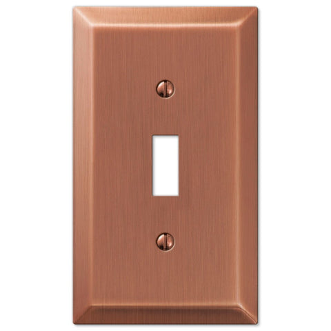 Century Brushed Copper Steel - 1 Toggle Wallplate - Wallplate Warehouse 163TAC 070686569320 1 Toggle