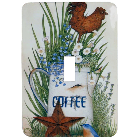 Coffee Steel - 1 Toggle Wallplate - Wallplate Warehouse 1817T 070686455340 1 Toggle
