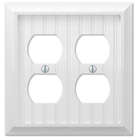 Cottage White Composite - 2 Duplex Wallplate - Wallplate Warehouse 269DDW 070686016190 2 Duplex