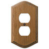 Country Medium Oak Wood - 1 Duplex Wallplate - Wallplate Warehouse 701D 070686576571 1 Duplex