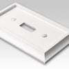 Deerfield White Wood - 1 Rocker Wallplate - Wallplate Warehouse 2040RW 070686586266 1 Rocker