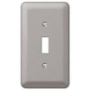 Devon Brushed Nickel Steel - 1 Toggle Wallplate - Wallplate Warehouse 2TPW 070686177402 1 Toggle