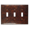 Distressed Dark Copper - 3 Toggle Wallplate - Wallplate Warehouse DISDCOP3T 819332021467 3 Toggle