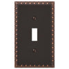Egg & Dart Aged Bronze Cast - 1 Toggle Wallplate - Wallplate Warehouse 90TVB 070686555644 1 Toggle