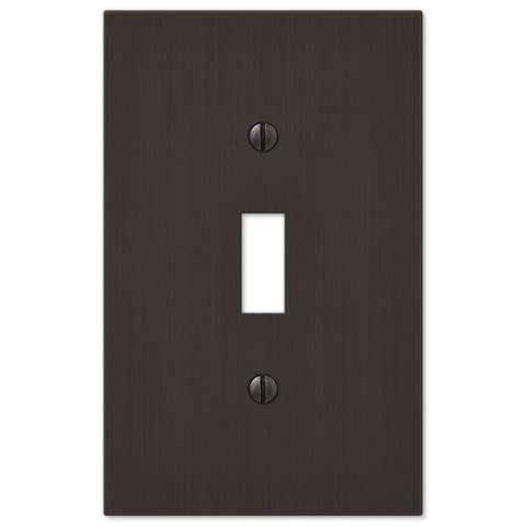 Elan Aged Bronze Cast - 1 Toggle Wallplate - Wallplate Warehouse 55TDB 070686573341 1 Toggle