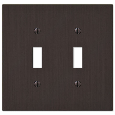 Elan Aged Bronze Cast - 2 Toggle Wallplate - Wallplate Warehouse 55TTDB 070686573372 2 Toggle