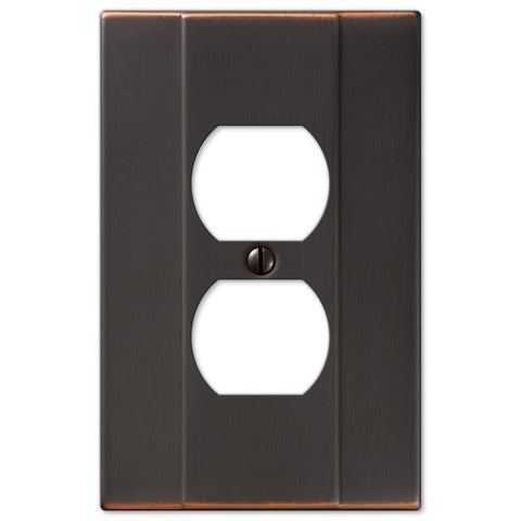 Italia Aged Bronze Steel - 1 Duplex Wallplate - Wallplate Warehouse 147DDB 070686570685 1 Duplex