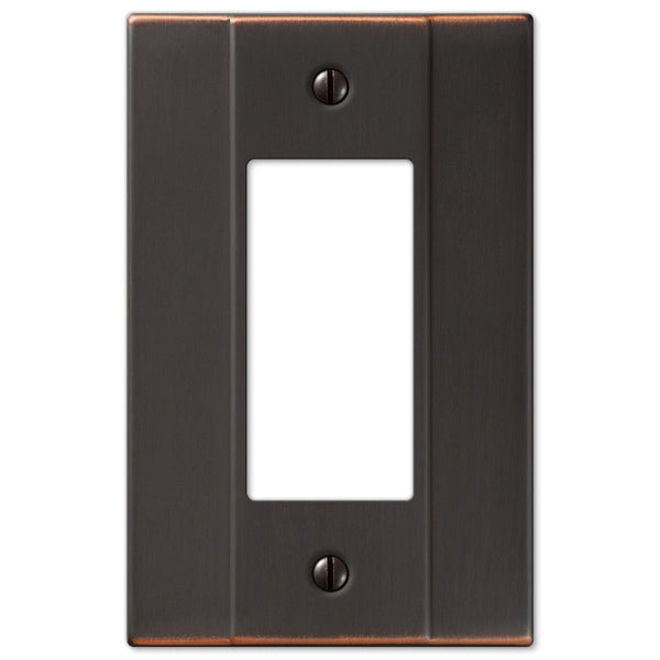 Italia Aged Bronze Steel - 1 Rocker Wallplate - Wallplate Warehouse 147RDB 070686570692 1 Rocker