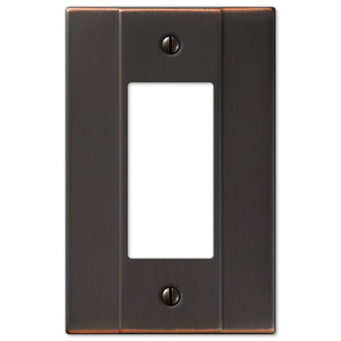 Italia Aged Bronze Steel - 1 Rocker Wallplate - Wallplate Warehouse 147RDB 070686570692 1 Rocker