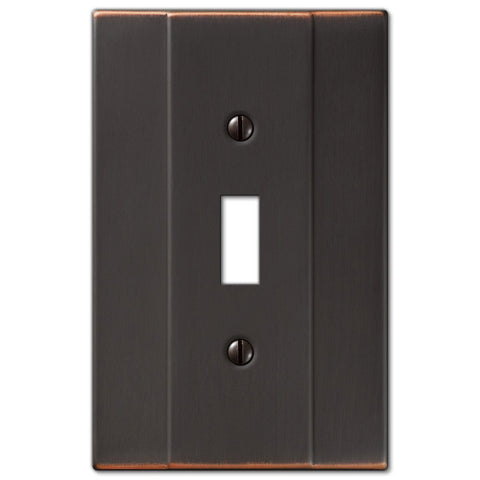 Italia Aged Bronze Steel - 1 Toggle Wallplate - Wallplate Warehouse 147TDB 070686570678 1 Toggle