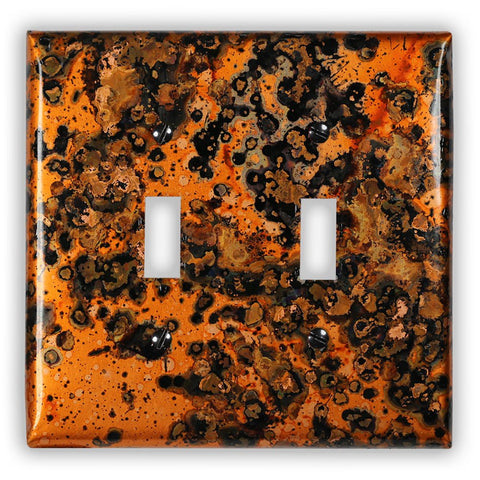 Leopard Copper - 2 Toggle Wallplate - Wallplate Warehouse LEOPCOP2T 819332023133 2 Toggle