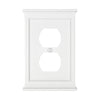 Mantel White Composite - 1 Duplex Wallplate - Wallplate Warehouse 15DW 070686016480 1 Duplex