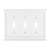 Mantel White Composite - 3 Toggle Wallplate - Wallplate Warehouse 15TTTW 070686016466 3 Toggle