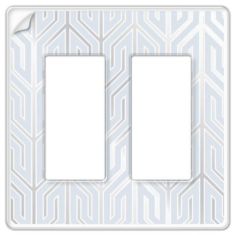 Paper - It Clear Screwless Plastic - 2 Rocker Wallplate - Wallplate Warehouse 99RR 070686169971 2 Rocker
