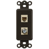 Rocker Insert Brown - 1 Cable Jack / 1 Phone Jack - Wallplate Warehouse CXPHB 070686582220 Phone Jacks