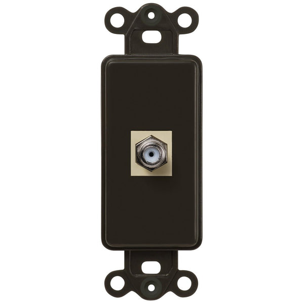 Rocker Insert Brown - 1 Cable Jack - Wallplate Warehouse CXB 070686582169 Cable Jacks