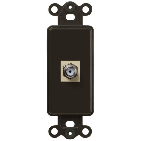 Rocker Insert Brown - 1 Cable Jack - Wallplate Warehouse CXB 070686582169 Cable Jacks