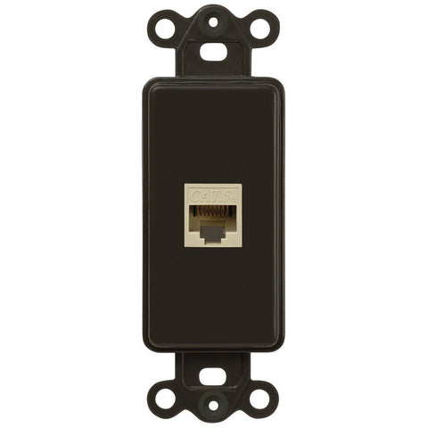 Rocker Insert Brown - 1 Data Jack - Wallplate Warehouse DTB 070686582206 Data Jacks
