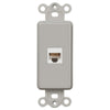 Rocker Insert Gray - 1 Data Jack - Wallplate Warehouse DTG 070686582114 Data Jacks