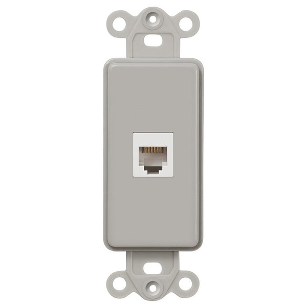 Rocker Insert Gray - 1 Phone Jack - Wallplate Warehouse PHG 070686582091 Phone Jacks