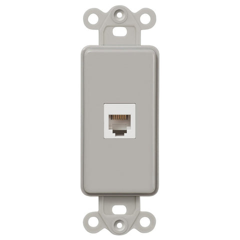 Rocker Insert Gray - 1 Phone Jack - Wallplate Warehouse PHG 070686582091 Phone Jacks
