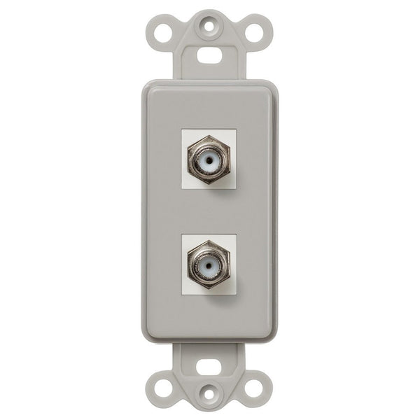 Rocker Insert Gray - 2 Cable Jack - Wallplate Warehouse CXCXG 070686582084 Cable Jacks