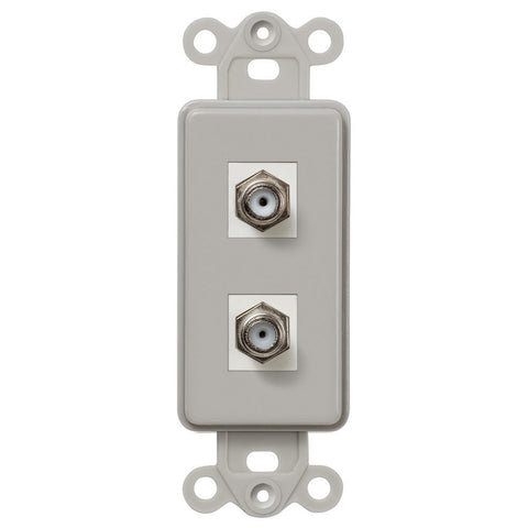 Rocker Insert Gray - 2 Cable Jack - Wallplate Warehouse CXCXG 070686582084 Cable Jacks