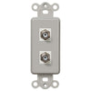 Rocker Insert Gray - 2 Cable Jack - Wallplate Warehouse CXCXG 070686582084 Cable Jacks
