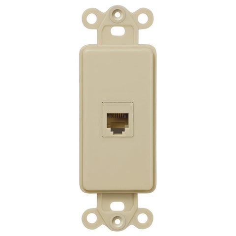 Rocker Insert Ivory - 1 Phone Jack - Wallplate Warehouse PHIV 070686581995 Phone Jacks