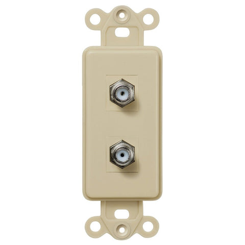 Rocker Insert Ivory - 2 Cable Jack - Wallplate Warehouse CXCXIV 070686581988 Cable Jacks