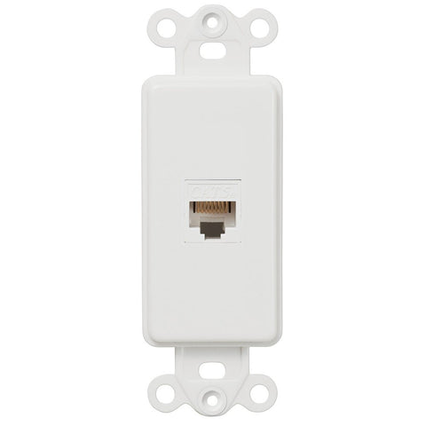 Rocker Insert White - 1 Data Jack - Wallplate Warehouse DTW 070686581919 Data Jacks