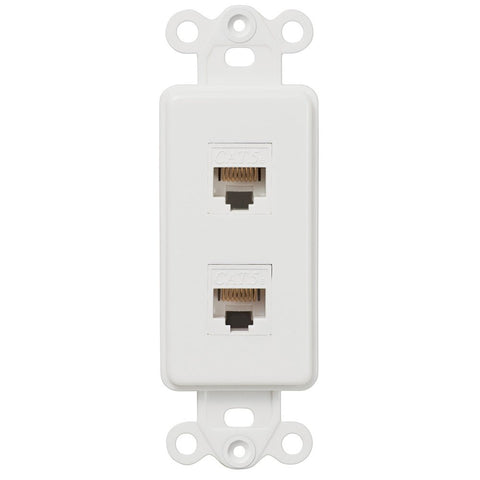 Rocker Insert White - 2 Data Jack - Wallplate Warehouse DTDTW 070686581926 Data Jacks