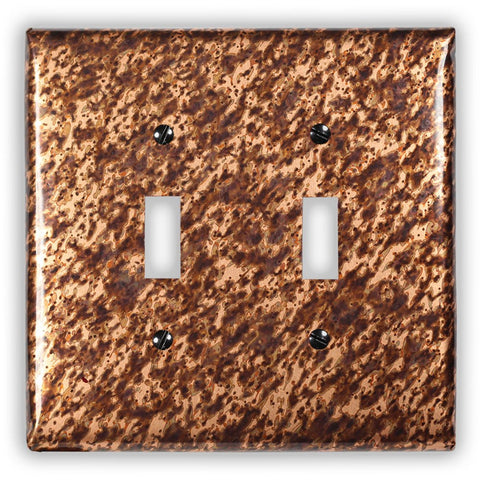 Sandstorm Copper - 2 Toggle Wallplate - Wallplate Warehouse SANDCOP2T 819332024574 2 Toggle