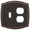 Sonoma Aged Bronze Steel - 1 Toggle / 1 Duplex Outlet Wallplate - Wallplate Warehouse