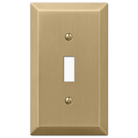 Century Brushed Bronze Steel - 1 Toggle Wallplate - Wallplate Warehouse