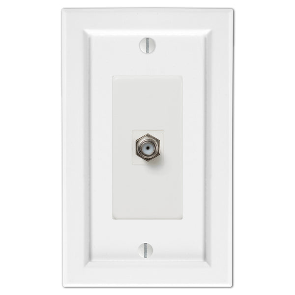 Shaker White Composite - 1 Cable Jack Wallplate