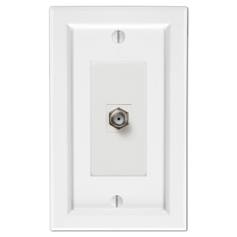 Shaker White Composite - 1 Cable Jack Wallplate
