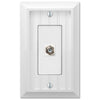 Cottage White Wood - 1 Cable Jack Wallplate - Wallplate Warehouse