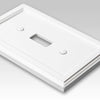 Elly White Wood - 1 Cable Jack Wallplate